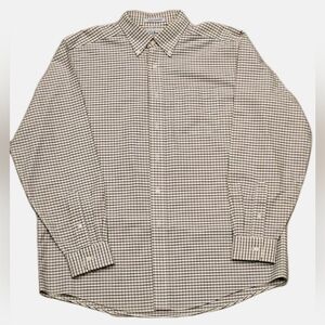 L.L. Bean Wrinkle Resistant Check Button Down Shirt Men 16.5x35